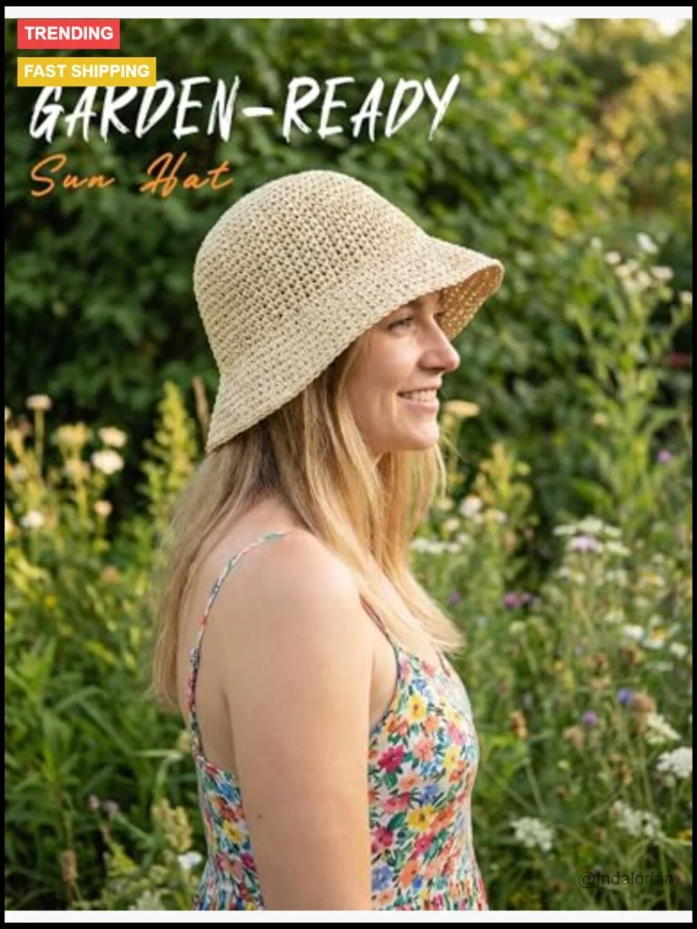 Straw Bucket Hat Packable Floppy Wide Brim UV Protection Travel Sun Hat